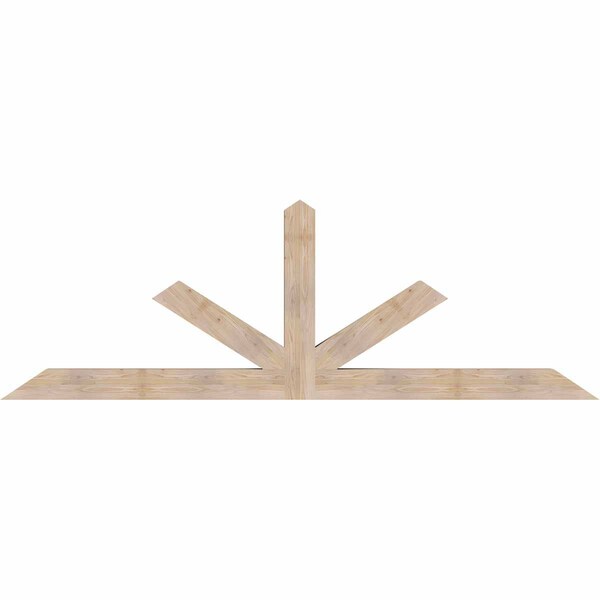 Ekena Millwork Saratoga Smooth Timber Gable Bracket, Douglas Fir, 108"W x 36"H x 5 1/2"D x 5 1/2"F, 8/12 Pitch GBW108X36X0606SAR00SDF - main